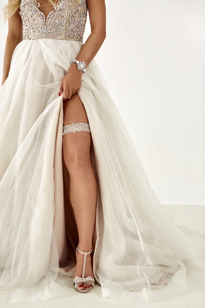 Sexy Wedding Garter with Sparkle and Luxury Details. Behold- The