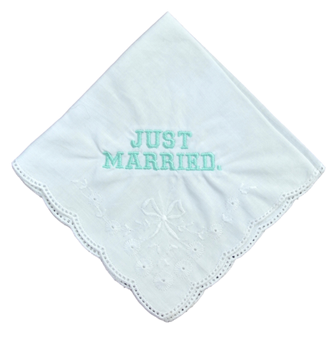 Just Married Wedding Handkerchief