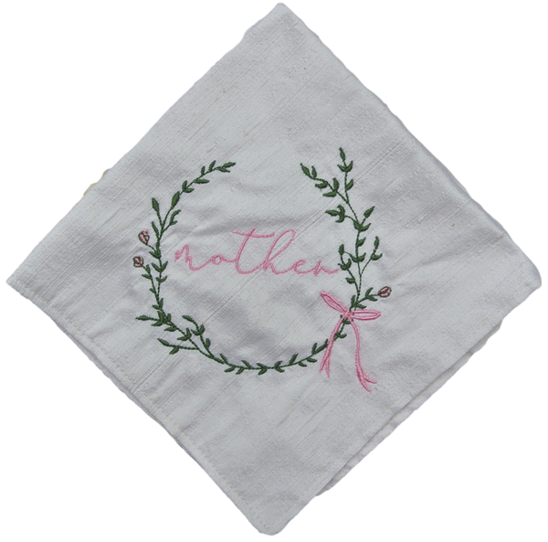 Custom Wedding Garter & Matching Handkerchief From Mother's