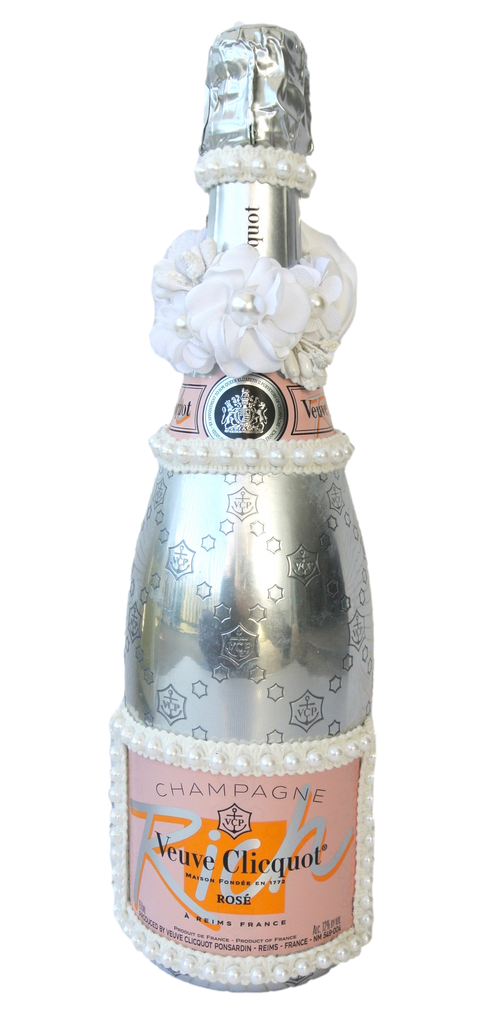 Custom 2022 Pearls on Pearls Custom Veuve Clicquot Champagne Bottle