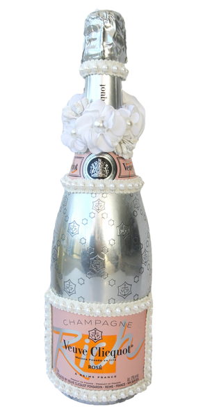 Custom 2022 Pearls on Pearls Custom Veuve Clicquot Champagne Bottle – La  Gartier Wedding Garters