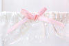 Ivory Lace Toss Garter with Pink Bow