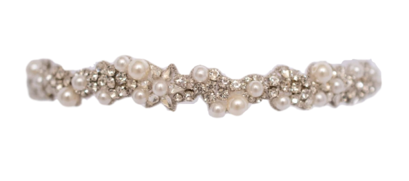 Eliza Ivory Pearl Bridal Wedding Garter - Little White Couture