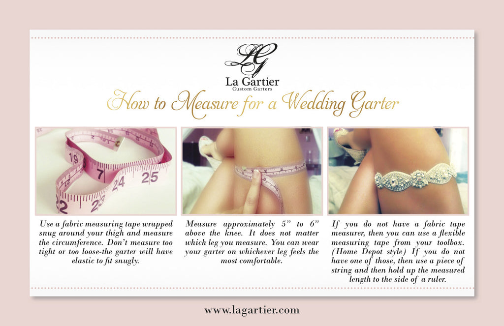 How To Measure For Your Wedding Garter – La Gartier Wedding Garters