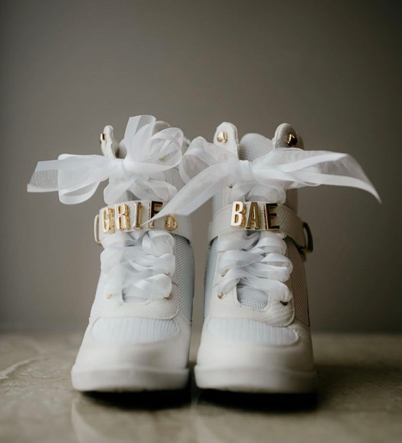 News – custom wedding tennis shoes – La Gartier Wedding Garters