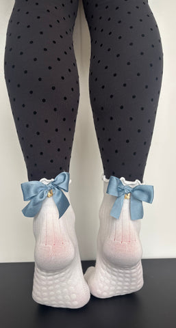 Blue Butterfly Pilates Socks