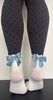 Blue Butterfly Pilates Socks