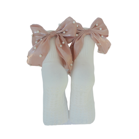 Gossamer & Pearls (Blush) Pilates Socks