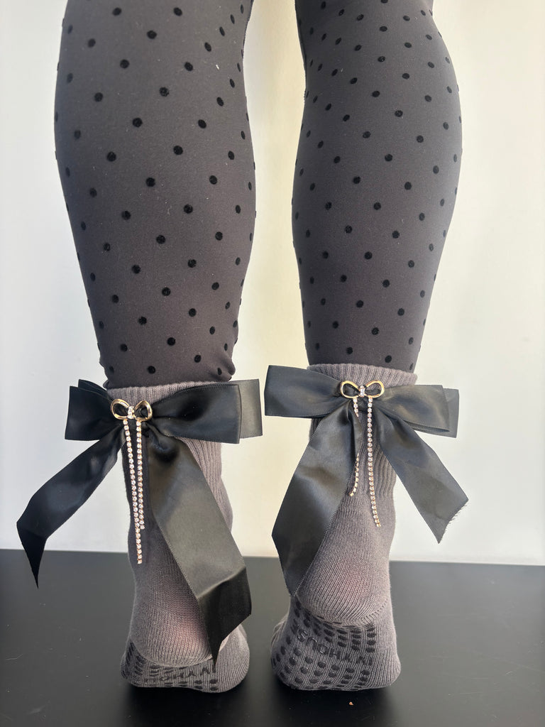 Bow Drip Pilates Socks