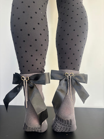 Bow Drip Pilates Socks