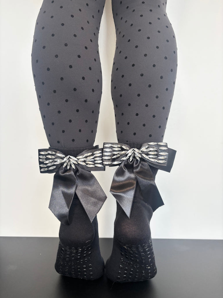 The Sparkle Bow Pilates Socks