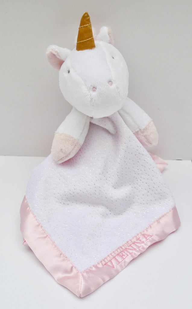 Customized Unicorn Security Blanket With Girl's Name