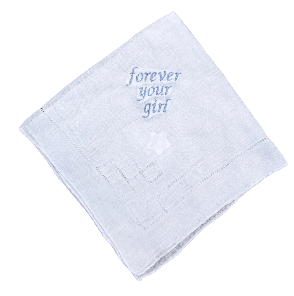 “Forever Your Girl” Wedding hankie