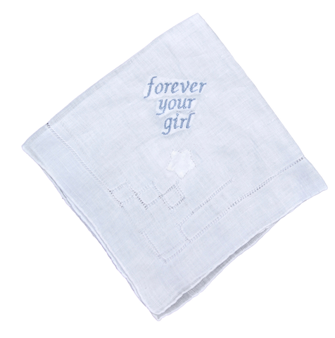 “Forever Your Girl” Wedding hankie