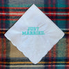 Just Married Wedding Handkerchief