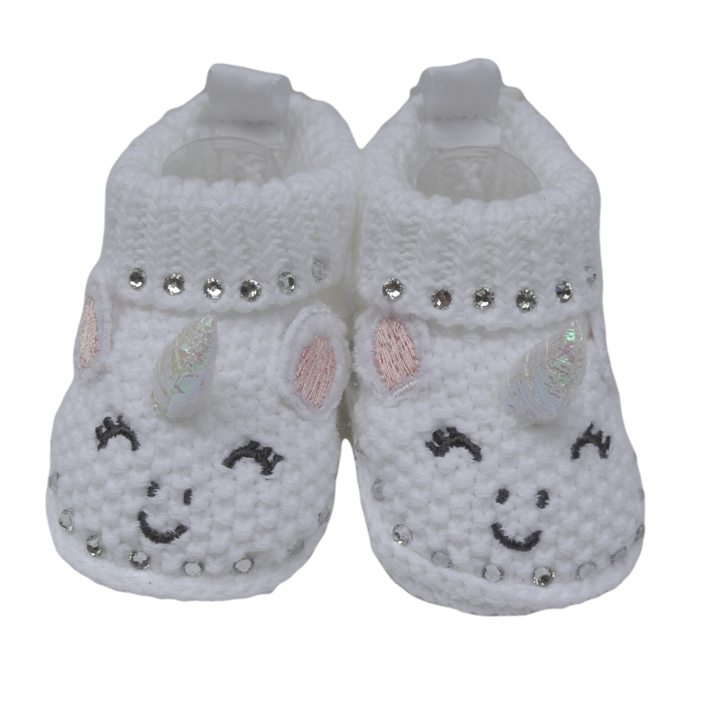 Unicorn Sparkle Baby Booties for Newborn Girl La Gartier Wedding