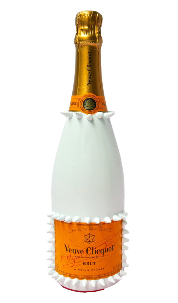 Custom White Louboutin Follies Veuve Clicquot Bottle – La